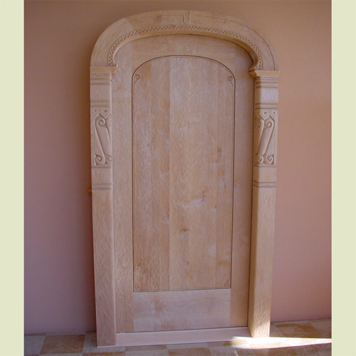 Custom Carved Wood Front Door