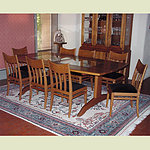 Solid Wood Dining Room Table and Chairs
