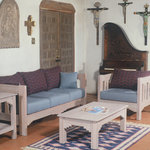 Wood Frame Living Room Set